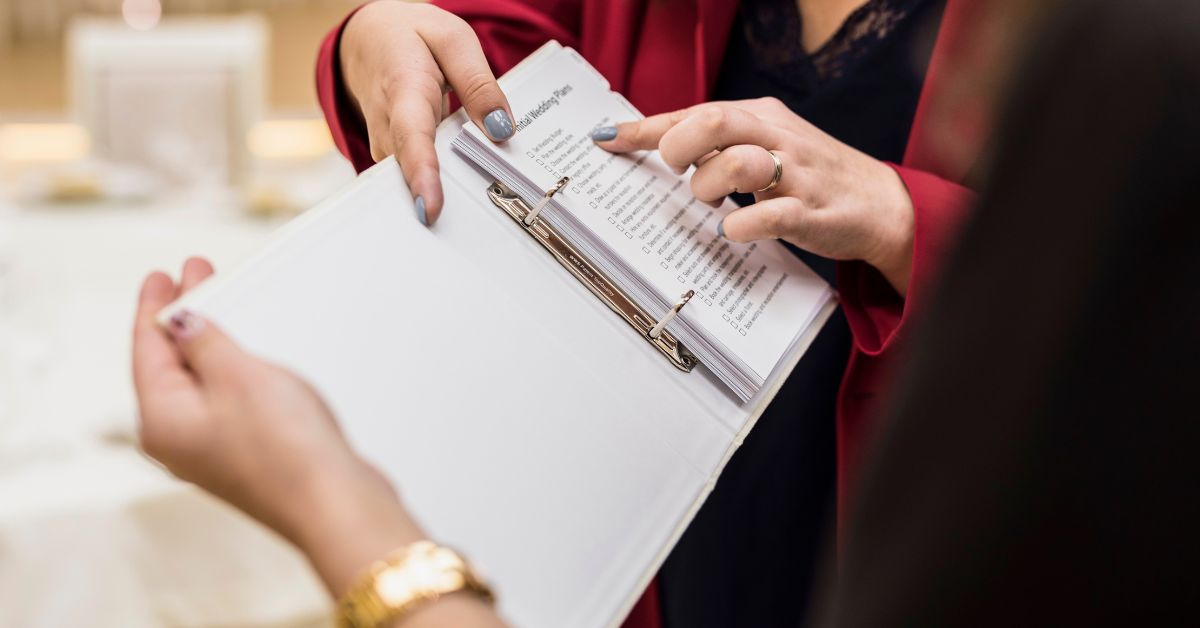 menus d'événements